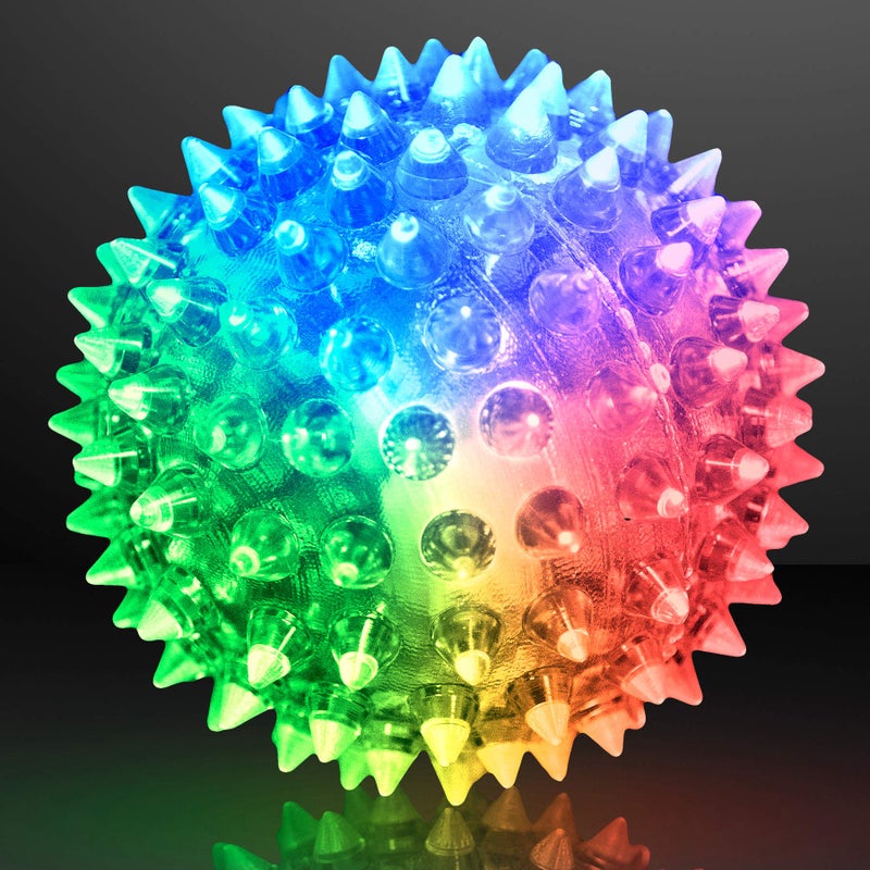 FlashingBlinkyLights Soft Spike Flashing Light Up Bouncy Balls (Set of 6) - Image 1